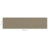 Écran de balcon Taupe 75x300 cm PEHD 635849635849