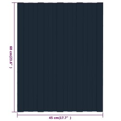 Panneau de toiture 36 pcs Anthracite 60 x 45 cm Acier galvanisé 635852635852