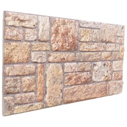 Panneaux muraux 10 pcs Marron clair et blanc 100 x 50 cm 635853635853