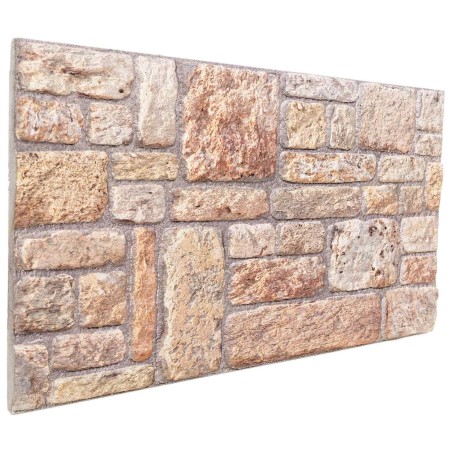 Panneaux muraux 10 pcs Marron clair et blanc 100 x 50 cm 635853635853