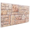 Panneaux muraux 10 pcs Marron clair et blanc 100 x 50 cm 635853635853