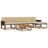 Ensemble de canapés d'extérieur 6 pcs Naturel et Beige 635857635857