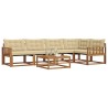Ensemble de canapés d'extérieur 6 pcs Naturel et Beige 635858635858