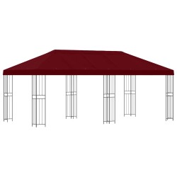 Gazebo avec murs latéraux 6 x 3 m Bordeaux Polyester et Acier 635865635865