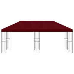 Gazebo avec murs latéraux 6 x 3 m Bordeaux Polyester et Acier 635865635865