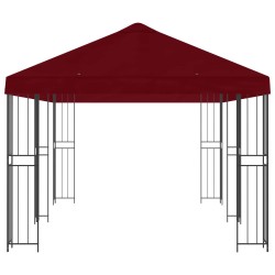 Gazebo avec murs latéraux 6 x 3 m Bordeaux Polyester et Acier 635865635865