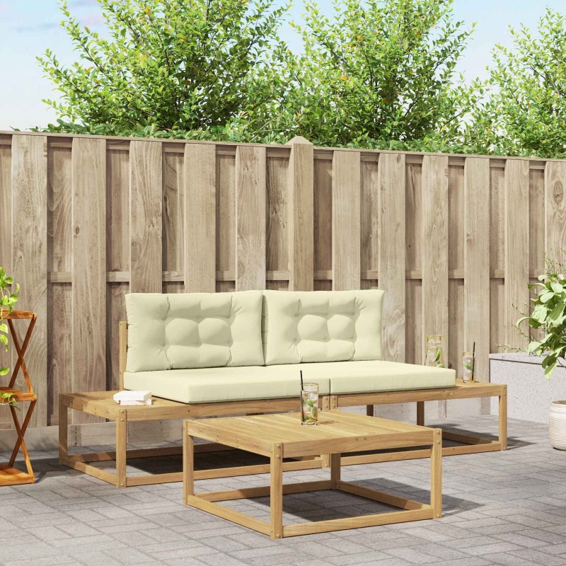 Ensemble de canapés d'extérieur Blanc 79 x 79 x 37 cm Polyester 635866635866