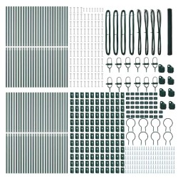 Fixation au sol hexagonale 100 x 1,5 m Acier recouvert de PVC 635869635869