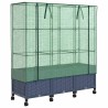 Jardinière de jardin avec couverture de serre et roues 3 pc PP 635870635870