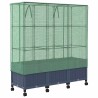 Jardinière de jardin avec couverture de serre et roues 3 pc PP 635870635870