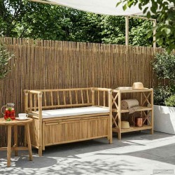 Banc de Rangement de Jardin 110 x 47 x 80 cm Bambou Naturel 635873635873