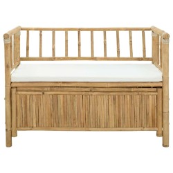 Banc de Rangement de Jardin 110 x 47 x 80 cm Bambou Naturel 635873635873
