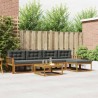 Ensemble de canapés d'extérieur 6 pcs Naturel et Anthracite 635876635876