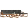 Ensemble de canapés d'extérieur 6 pcs Naturel et Anthracite 635876635876