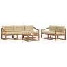 Ensemble de canapés d'extérieur 6 pcs Naturel et Beige 635877635877