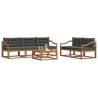 Ensemble de canapés d'extérieur 6 pcs Naturel et Anthracite 635879635879