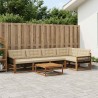 Ensemble de canapés d'extérieur 6 pcs Naturel et Beige 635882635882