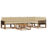 Ensemble de canapés d'extérieur 6 pcs Naturel et Beige 635882635882