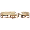 Ensemble de canapés d'extérieur 6 pcs Naturel et Beige 635887635887