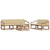 Ensemble de canapés d'extérieur 6 pcs Naturel et Beige 635887635887