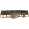 Ensemble de canapés d'extérieur 6 pcs Naturel et Anthracite 635895635895