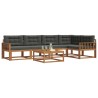 Ensemble de canapés d'extérieur 6 pcs Naturel et Anthracite 635895635895