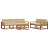 Ensemble de canapés d'extérieur 6 pcs Naturel et Beige 635896635896