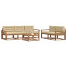 Ensemble de canapés d'extérieur 6 pcs Naturel et Beige 635896635896