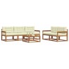 Ensemble de canapés d'extérieur 6 pcs Naturel et Crème 635897635897