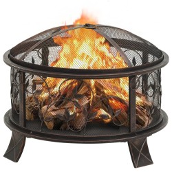 Foyer rustique avec tisonnier 67,5 cm XXL Acier 635906635906