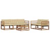 Ensemble de canapés d'extérieur 6 pcs Naturel et Beige 635908635908
