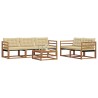 Ensemble de canapés d'extérieur 6 pcs Naturel et Beige 635908635908