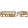 Ensemble de canapés d'extérieur 6 pcs Naturel et Beige 635909635909