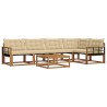 Ensemble de canapés d'extérieur 6 pcs Naturel et Beige 635911635911