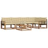 Ensemble de canapés d'extérieur 6 pcs Naturel et Beige 635911635911