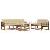 Ensemble de canapés d'extérieur 6 pcs Naturel et Beige 635913635913