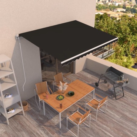 Auvent rétractable automatique 450x350 cm Anthracite 635914635914