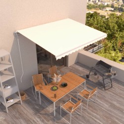 Auvent rétractable automatique 450x350 cm Crème 635915635915