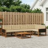 Ensemble de canapés d'extérieur 6 pcs Naturel et Beige 635917635917