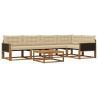 Ensemble de canapés d'extérieur 6 pcs Naturel et Beige 635917635917