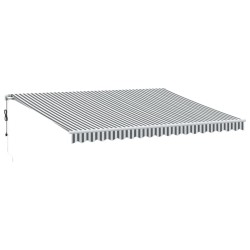 Auvent rétractable automatique anthracite et blanc 450x350 cm 635918635918