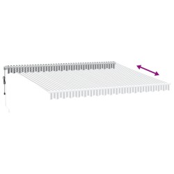 Auvent rétractable automatique anthracite et blanc 450x350 cm 635918635918