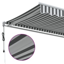 Auvent rétractable automatique anthracite et blanc 450x350 cm 635918635918