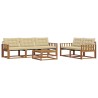 Ensemble de canapés d'extérieur 6 pcs Naturel et Beige 635919635919