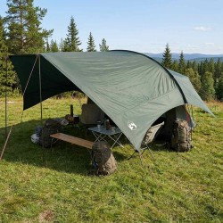 Tarp de camping résistant à l'eau Vert armée 695 x 580 x 200 cm 635922635922