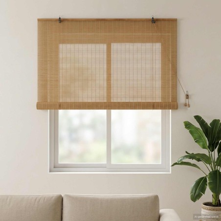 Store enrouleur Marron 130 x 160 cm Bambou 635923635923