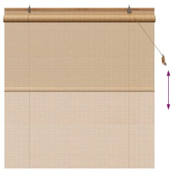 Store enrouleur Marron 130 x 160 cm Bambou 635923635923