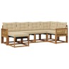 Ensemble de canapés d'extérieur 6 pcs Naturel et Beige 635928635928