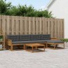 Ensemble de canapés d'extérieur 6 pcs Naturel et Anthracite 635930635930