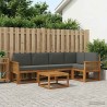 Ensemble de canapés d'extérieur 6 pcs Naturel et Anthracite 635935635935